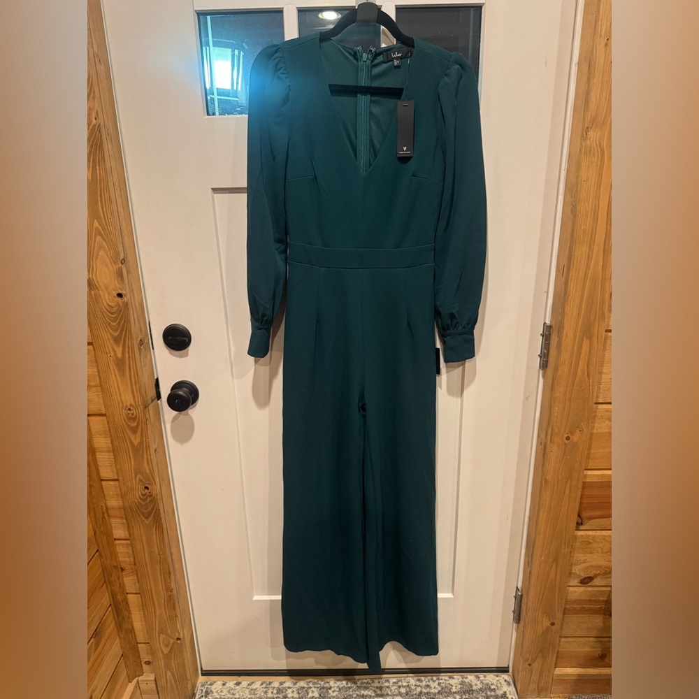 Lulu's Deep Green Jumpsuit